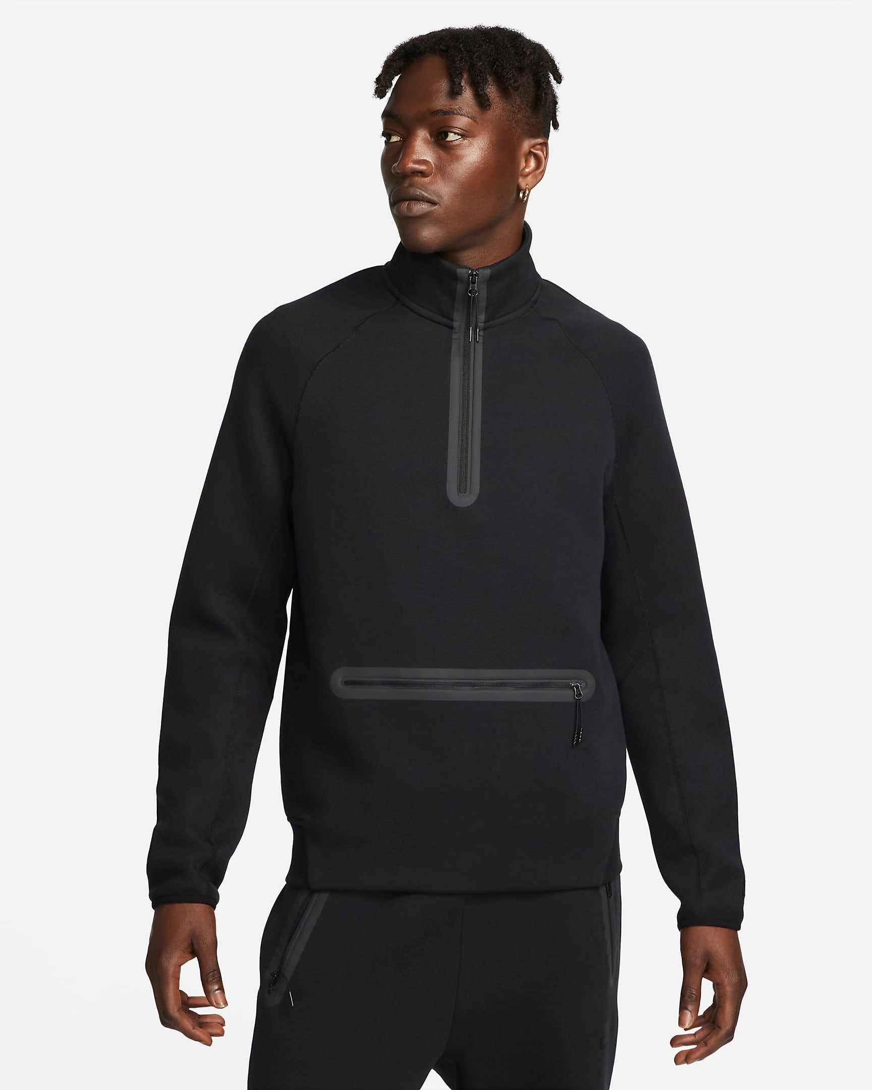 Image of Мъжки Суитшърт NIKE M NK TCH FLC HZ TOP - Ballistic-sport